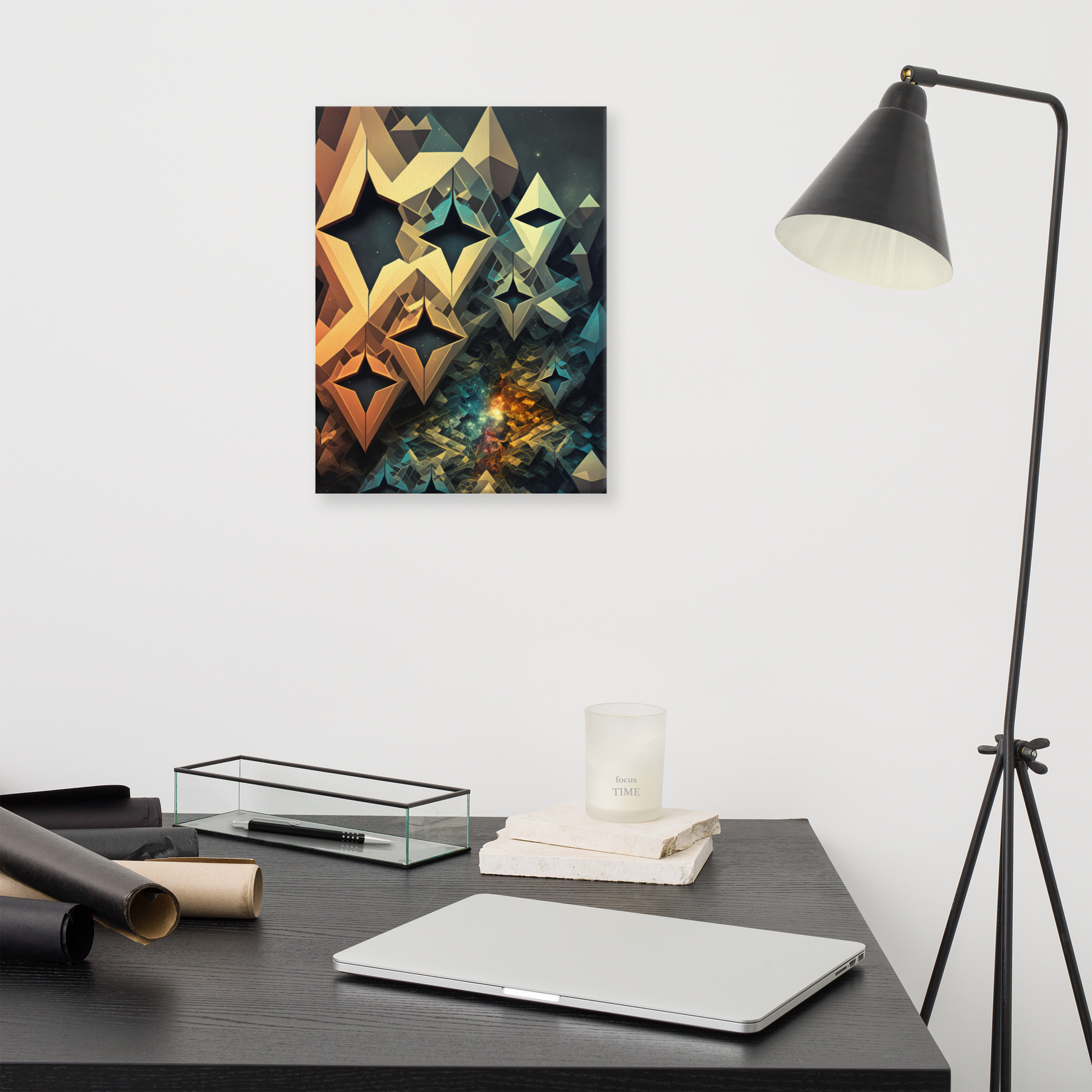 Abstract Tessellation Starburst Canvas Print - Eclectic-Visions