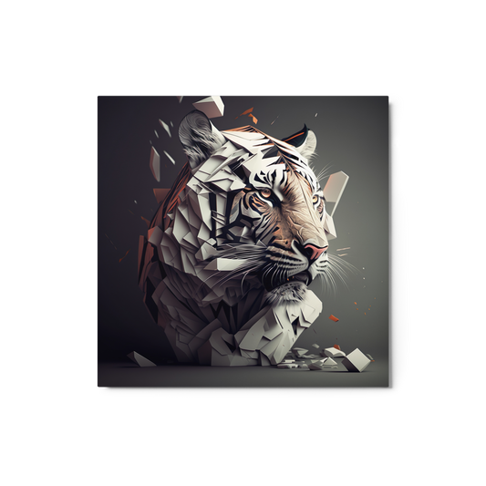 Fractal Tiger Metal Print - Eclectic-Visions