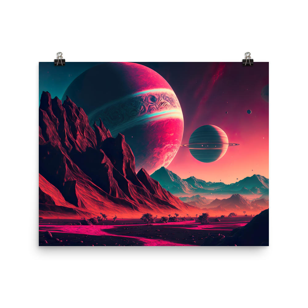 Red Planet Desert Semi-Glossy Photo paper poster - Eclectic-Visions