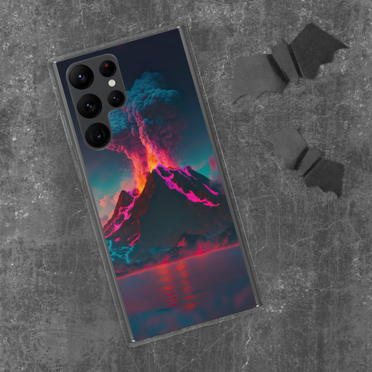 Volcanic Island (Synthwave) Samsung Case - Eclectic-Visions
