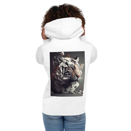 Fractal Tiger Unisex Hoodie - Eclectic-Visions