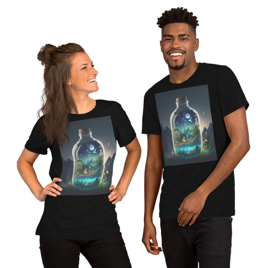 Biome in a bottle, Coastal Woods in the Summer Unisex t-shirt - Eclectic-Visions