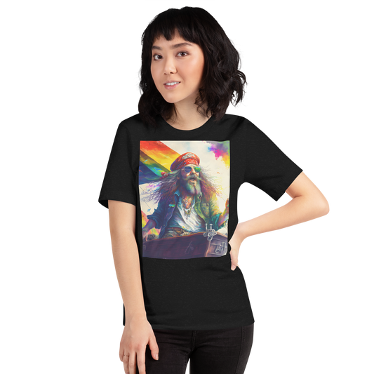Rainbow Pirate Reggie Unisex t-shirt - Eclectic-Visions