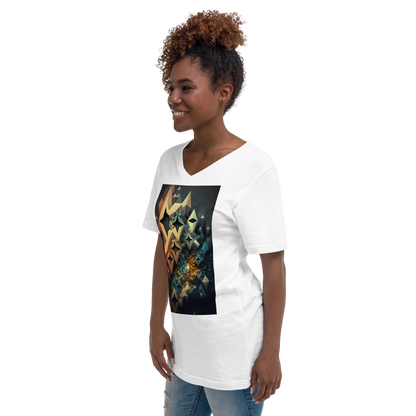 Abstract Tessellation Unisex Short Sleeve V-Neck T-Shirt - Eclectic-Visions