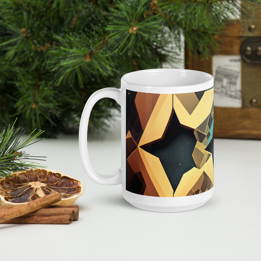 Abstract Tessellation White glossy mug - Eclectic-Visions